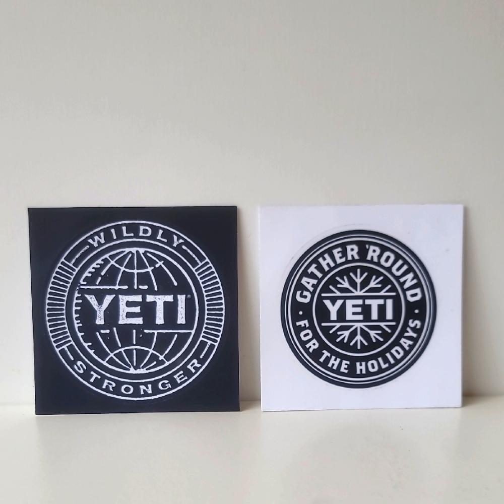 YETI Black and White Sticker Set